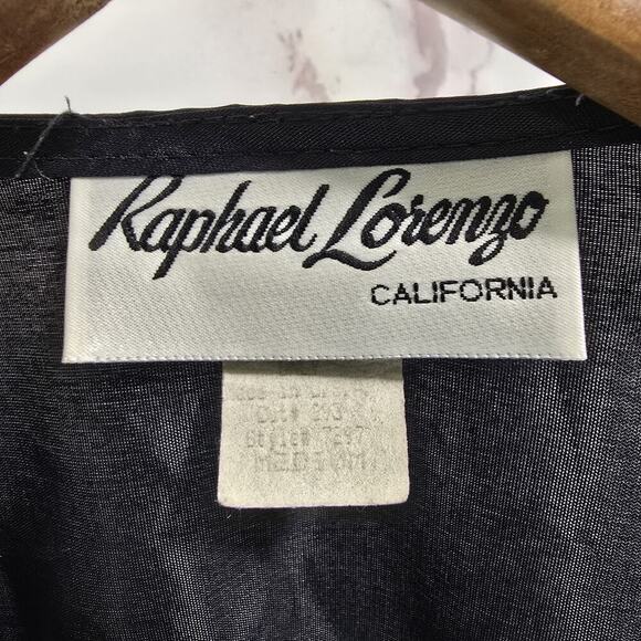 Vintage Tapestry Vest Womens Medium Wine Bottles Black Woven 90s 80s Carpet - Picture 8 of 10